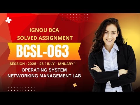 BCSL-063 || BCA (6th Semester) || Solved Assignment July-25 Jan-26 || IGNOU #solvedassignments