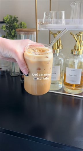 This homemade iced caramel macchiato tastes like a café favorite
