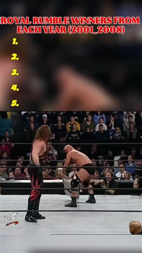 Royal Rumble Winners From Each Year 2001_2008.#fyp #wwe #wrestling #royalrumble