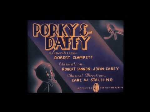 Porky and Daffy (1938) (1990 Computer Colorized Version) - Opening Titles and Ending Titles