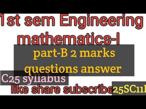 1st sem Diploma Engineering mathematics-I C25 syllabus part -B question paper with solutions#like