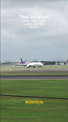 Thai Airways HS-THP Airbus A350-900 Line up #aviation #a350 #thaiairways