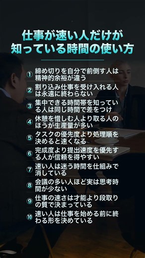 仕事が速い人だけが知っている時間の使い方