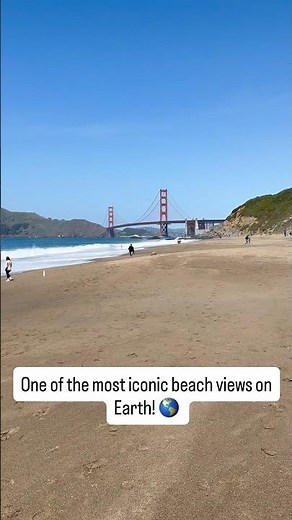 🏖️🌉 Baker Beach… with a view of a modern wonder of the world 🌉🏖️