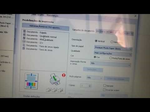 Configuração impressora para sublimação
