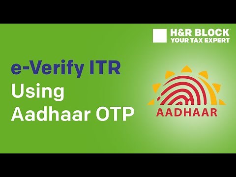 How to e-Verify ITR Using Aadhaar OTP