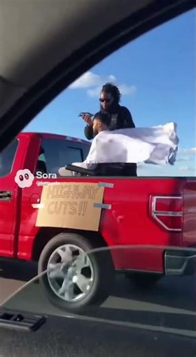 Haircut at 75 MPH?! 😳 The Wildest Barber on the Highway!