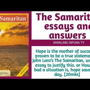 The Samaritan setbook essays 2 answers