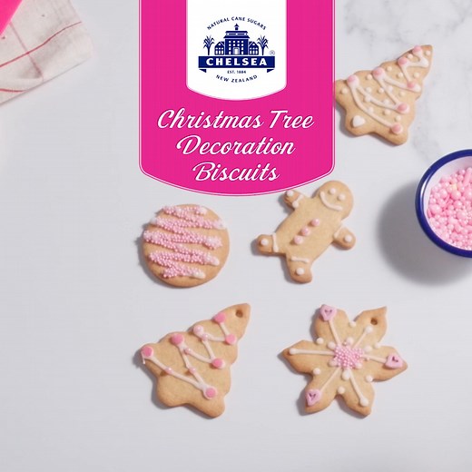 143 reactions · 36 shares | Christmas tree decoration biscuits  Lightly spiced and wonderfully crisp, these biscuits are perfect for decorating and delicious to eat! | Chelsea Sugar | Facebook