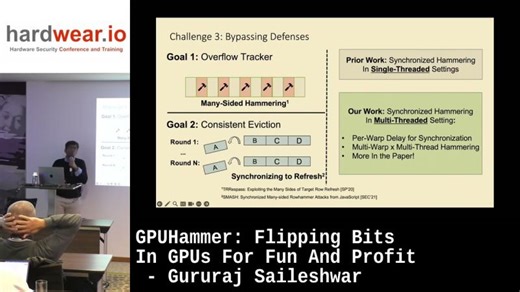 Hardwear.io NL 2025: GPUHammer: Flipping Bits in GPUs for Fun and Profit by Gururaj Saileshwar | hardwear.io - Hardware Security Conference and Training