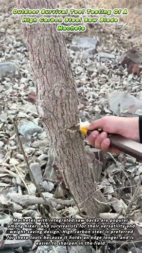 Outdoor Survival Tool Testing Of A High Carbon Steel Saw Blade Machete