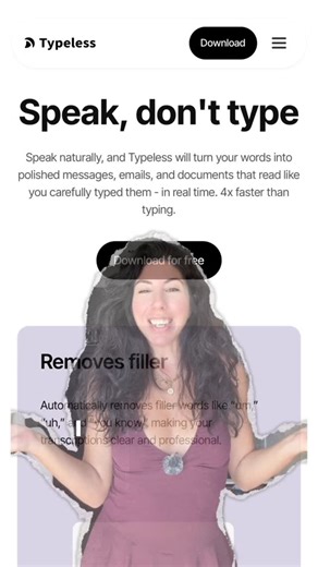 Gökçe Ercan Seymour | ✨Speak, don’t type 🤩 ✨Instead of typing everything on my laptop, I just speak and let Typeless do the work: @typelessdotcom • turns my... | Instagram