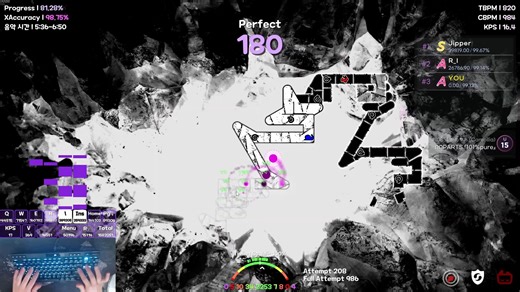 【冰与火之舞/SuchanYu】体感确实没有U15的现U14双手同步谱面 Camellia - ΩΩPARTS『101%pure』 尝试