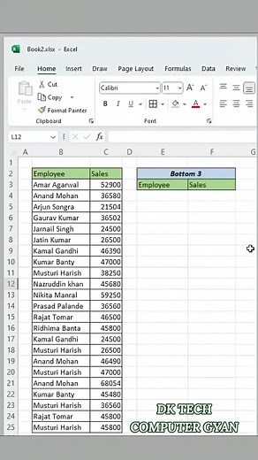 17K views · 272 reactions | How to filter bottom three sales in exel...