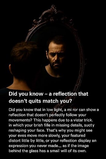 Does Your Reflection Lie? The Mirror Trick That Warps Your Mind in the Dark…"- #MirrorIllusion