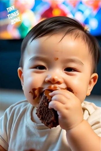 Baby Eating Chocolate Cake 😂🍫 | Cutest Messy Baby Moment Ever!