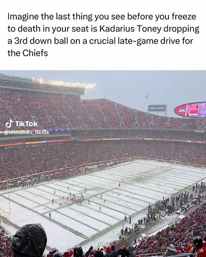 What a way to go #NFL #Football #KansasCity #Chiefs #Winter #Snow #Weather #Cold #Chiefs #Miami #Dolphins #Arrowhead #Funny #NFLMemes #Memes #FYP