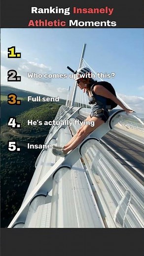 Ranking The Best Insane Athletic Moments #extreme #sports #skills