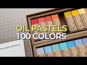 Kawachi Oil Pastel 100 Colors 🖍 Unboxing & Color Chart ✧ New Art Supplies