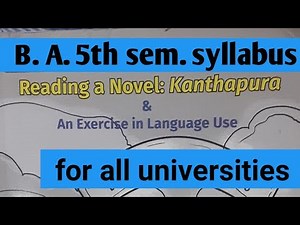 b.a 5th sem English syllabus exam 2023
