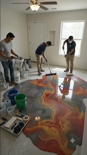I Built the Ultimate Naruto Hokage Bedroom Floor (Satisfying Epoxy Timelapse) #interiordesign #fyp