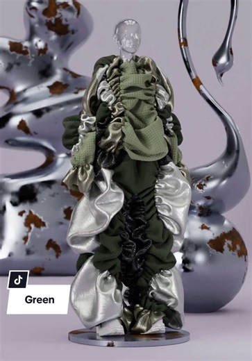 The making of @Greta’s signature outfit in #CLO3D 💚 texturing has never been easier with our seamless blocking feature! #clocreator #sewingtiktok #3dfashion #creatorsearchinsights