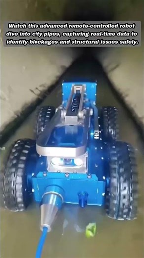 Advanced Crawler Robot Performs High Definition Sewer Pipe Inspection