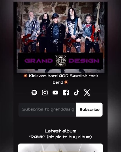 🚨 GRAND DESIGN HAS A NEW HOME ON THE WEB! 🚨 We’ve built a brand-new site to make it easier than ever to connect with the world of Grand Design. Everything you need is now in one place: - 🎸 Tour dates & ticket links 👕 Official merch 🎶 Music, videos & media - Want the latest updates straight from the RAWK source? Sign up for our newsletter and get news, shows, and exclusives delivered right to you. - LINK IN BIO - #hardrock #sweden #rockband #granddesignband #friday #80srock #80s | Grand Desi