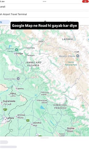 Himalay Ka Guide on Instagram: "Google Map pe pehle ye road dikha rahe the abhi kyo gayab ho gaye Manali se Leh gayab Hanle se Manali aur Leh gayab Manali se Zanskar Leh gayab . . . @googlemaps . . #googlemap #google #ladakh #himachal #manali #spitivalley #shimla #spitivalley #reels #india #trendingreels❤️"