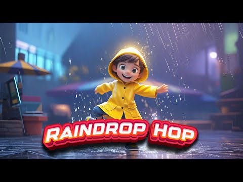 Raindrop Hop 🌧️ | Fun Dance Song for Kids | Weather & Movement Song | Rainy Day Activities