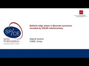 Talks - Exotic New States In Superconducting Devices - Sophie Gueron, CNRS