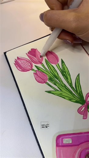 420K views · 12K reactions | Completing Mira’s page in my sketchboook ❤️ easy drawing you can try #mira #kpopdemonhunters #tutorial #coloring #calligraphy #brushpens #marker #satisfying #drawing #art #reelsvideo #trendingreelsvideo #relaxing #fblifestyle #pink #books #lipstick | HUE.matter | Facebook