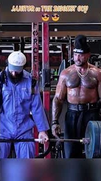 JANITOR vs THE BIGGEST GUY. #gym #prank #cleaner #funny