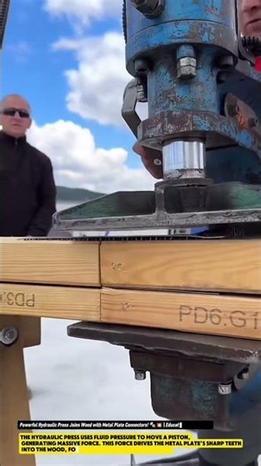 * Powerful Hydraulic Press Joins Wood with Metal Plate Connectors! 🔩💥 | Educational Engineering