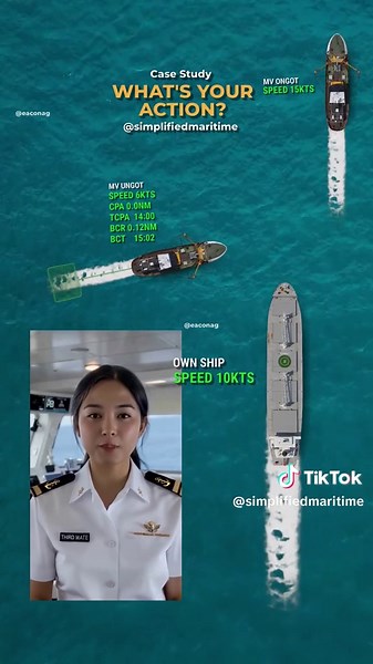 🧭 Case Study: Own ship is maintaining 10 knots on a steady course. A fishing vessel—MV UNGOT—is approaching from the port side at 6 knots. CPA: 0.0 NM TCPA: 14:00 BCR: 0.12 NM BGT: 15:02 The two vessels are steadily converging. Risk of collision is developing. What is your situational awareness telling you? 📌 Share your assessment and what you’d do. Let’s learn from different perspectives. #simplifiedmaritime #seafarer #seaman #cadet #maritime #merchantmarine @eaconag