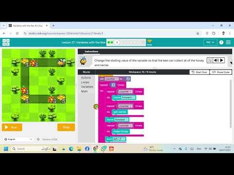 Lesson 27 Variables with the Bee 3