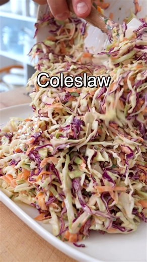 Nico Pallotta on Instagram: "Greek Yogurt Coleslaw. Comment RECIPE to this in your DMs. This Coleslaw with Greek Yogurt is a light, creamy, and refreshing side dish that gives you all the flavor of classic coleslaw—with fewer calories, more protein, and heart-healthy ingredients your body will thank you for. Enjoy ❤️"