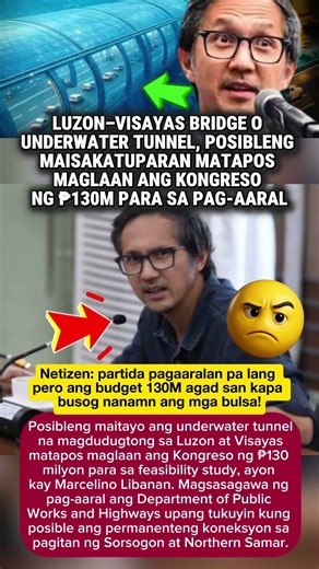 ₱130M Inilaan para sa Luzon–Visayas Bridge o Underwater Tunnel Study