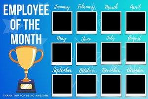 Editable Employee of the Month Poster 24x36 Digital Template Download - Etsy