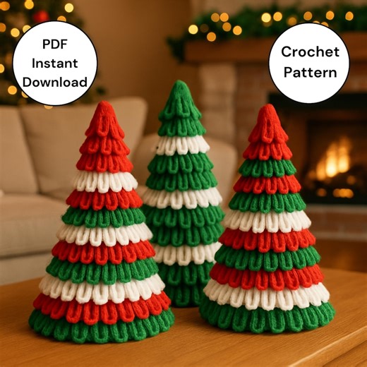 Crochet Christmas Tree Pattern PDF | Loopy Designs | DIY Holiday Decor | Beginner Amigurumi Pattern - Etsy