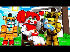 Circus Baby is PREGNANT with Golden Freddy 100 Baby Challenge in Minecraft