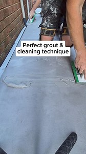 How to grout a porcelain patio using Mapei grout 🙌 Messy Wash - Clean wash ⚒️⚒️ #landscaping #howto #diy #tips #patio #work #grout #mapei #tiles #porcelain #clean #wash #messy #wash #fyp | LNC Landscapes and Paving