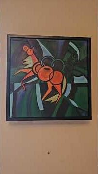 Abstract Horse Painting to Kentucky Derby Floral Art Show