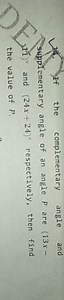 14. If the complementary angle and supplementary angle of an an... | Filo