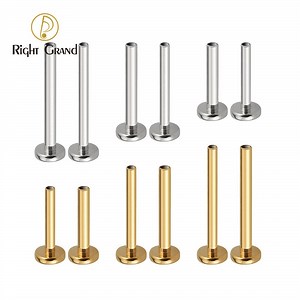 [Hot Item] ASTM F136 Titanium 16g Threadless Push-in Replacement Flat Back Post