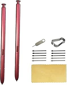 (2pcs Pack/No Bluetooth) Note 10 Stylus Pen Repalcement s Pen Parts for Samsung Galaxy Note 10,Note 10 Plus,Note 10 5G with Replacement Hard Tips (Pink)
