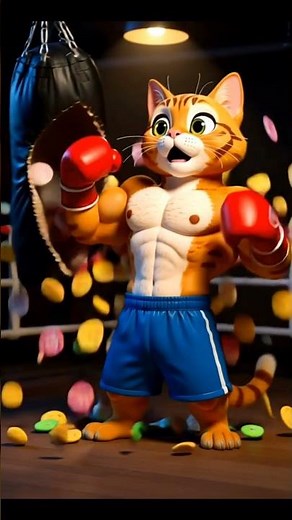 Boxer Cat Breaks the Bag – Funny Cat Animation Shorts