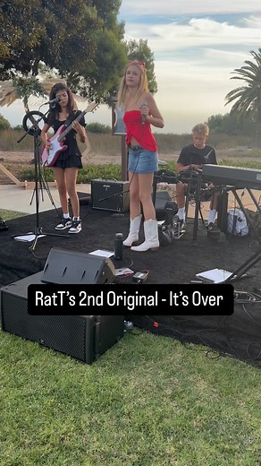 Ruby and The Thorns | Teen Rock Band on Instagram: "This song is in our set for NYC. If you’re in New York, come and meet us!! @kidsrockforkids #kidband #music #kidswhorock #vocals #drummer #guitar #bass #keyboard #originalmusic #rubyandthethorns #itsover"