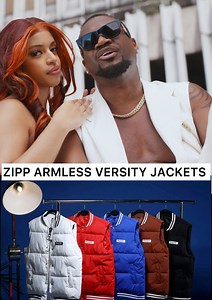 BREAKING NEWS: @zipprepublic ARMLESS PUFFER VERSITY JACKETS now available at www.ZippRepublic.com👌🏾Music LINK here 👉🏽 http://youtu.be/OjC7QPwyjME?si | Peter Psquare