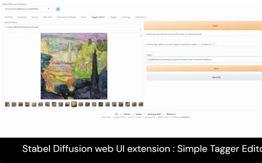 Stable Diffusion 标签编辑插件 Simple Tagger Editor
